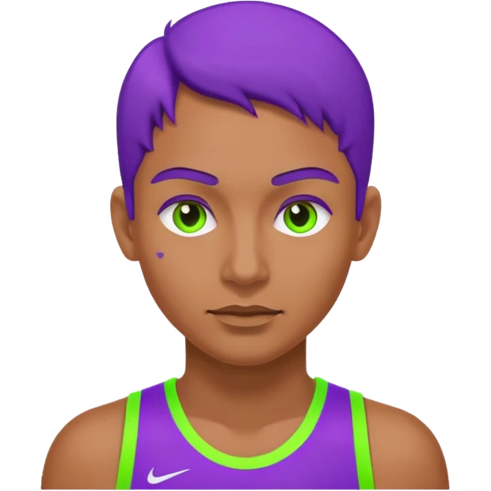 generate for me a sports icon in neon purple and green emoji