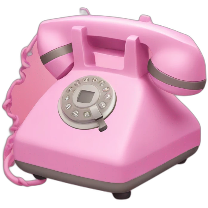Pink phone emoji