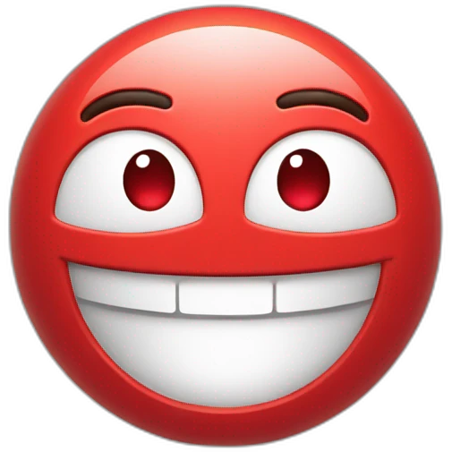 3D smiling ، emoji red emoji