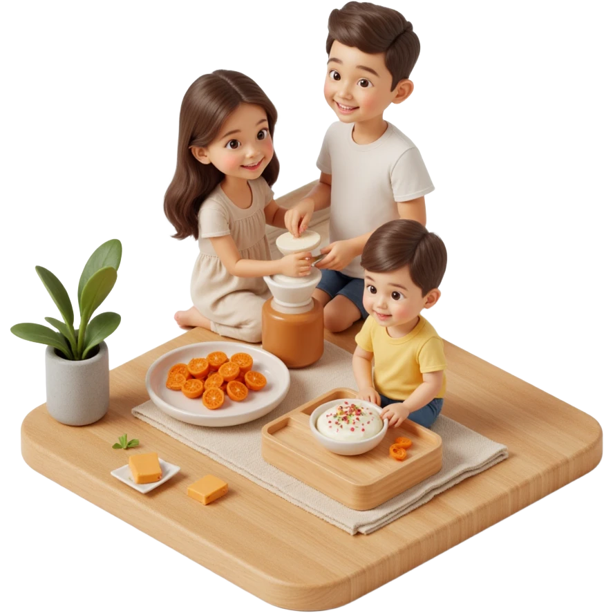 family photo in 3d emoji