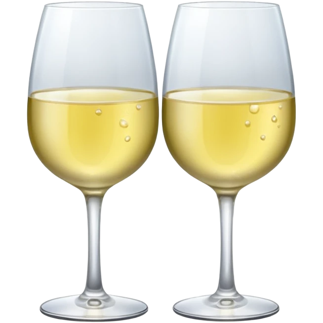 two glasses of white wine emoji