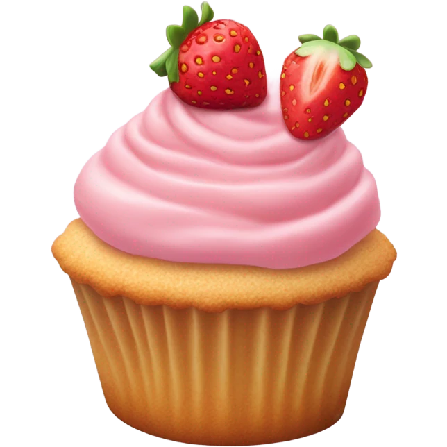 Strawberry cupcake emoji
