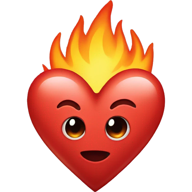 Heart with fire emoji