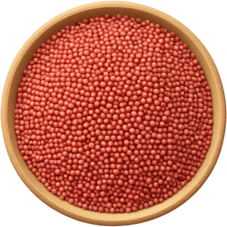 red and white quinoa emoji