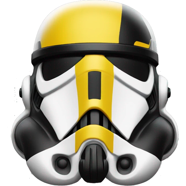 Black and yellow stormtrooper helmet  emoji