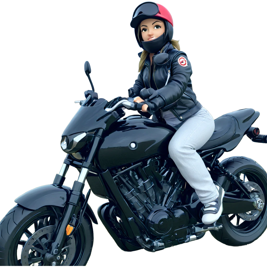 girl on motorcycle outdoors emoji