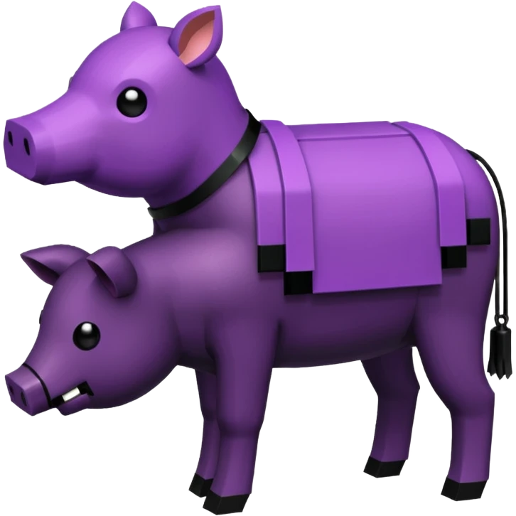 enderman minecraft chevauchant un cochon (clash royale emoji