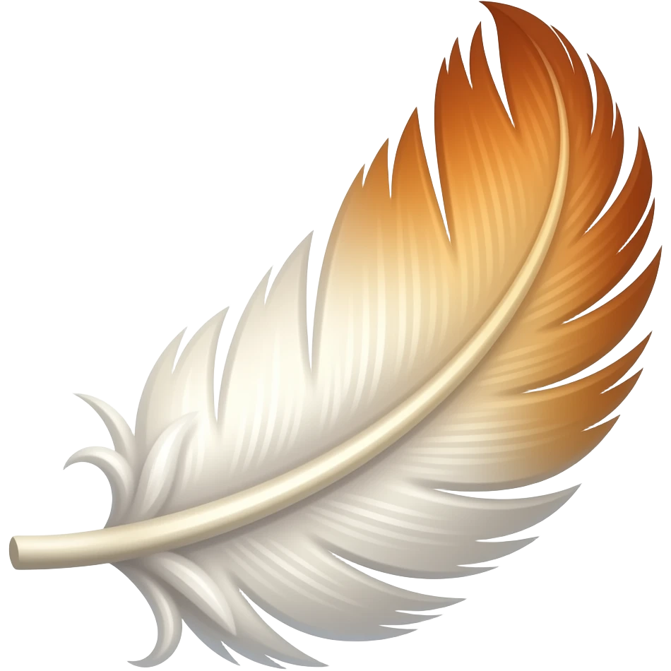 Fluffy feather tail emoji