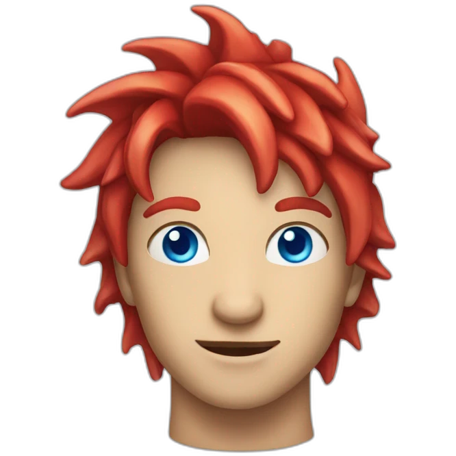 face red dragon with blue eyes emoji