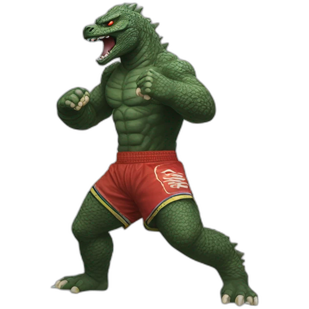 Godzilla muay thai emoji