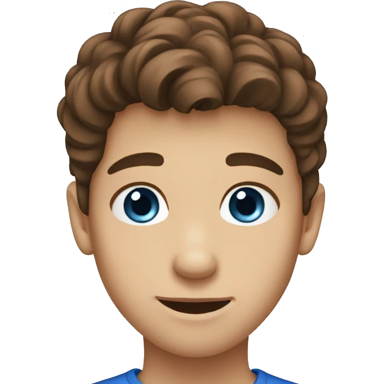 Brown hair blue eyed boy emoji