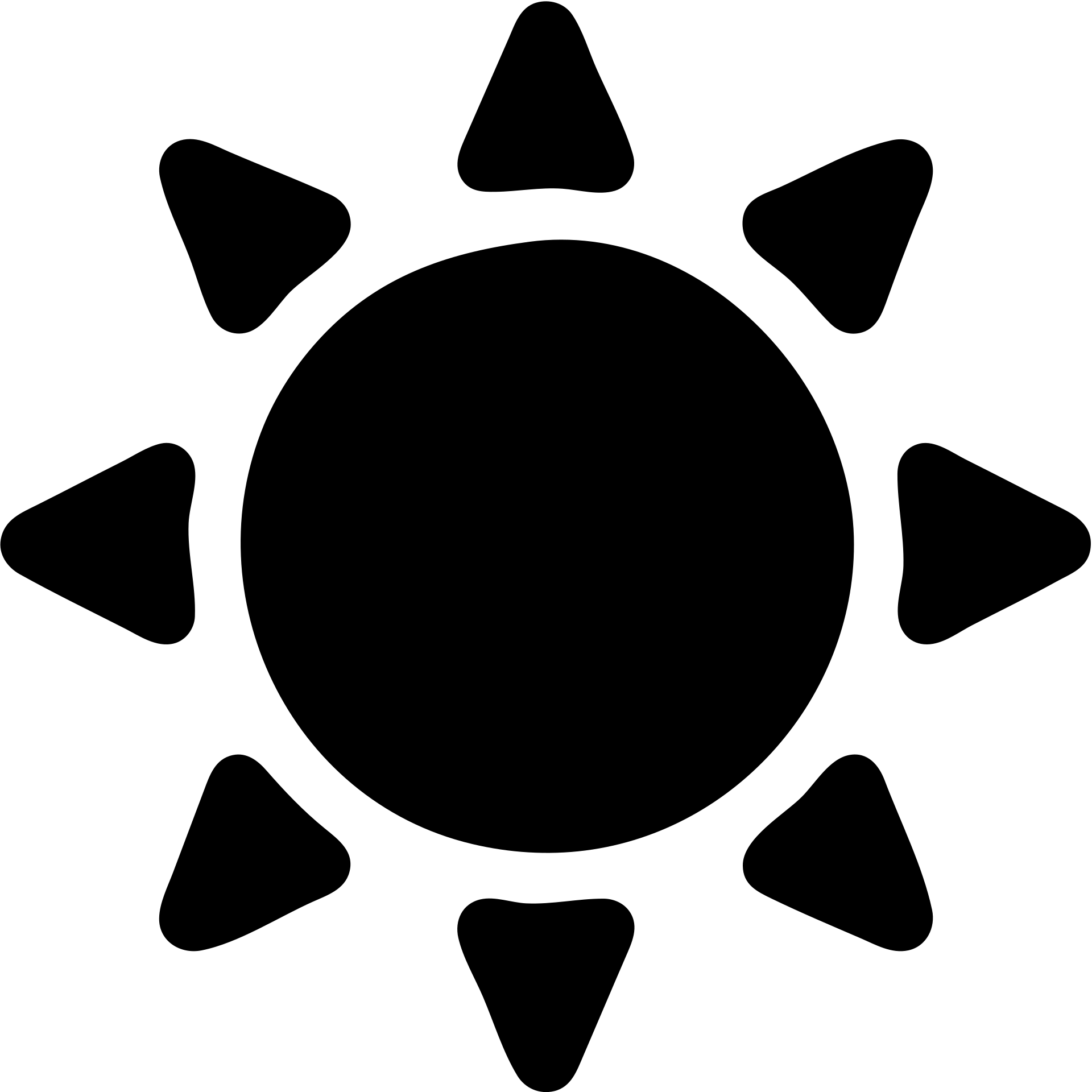 solid filled sun icon emoji