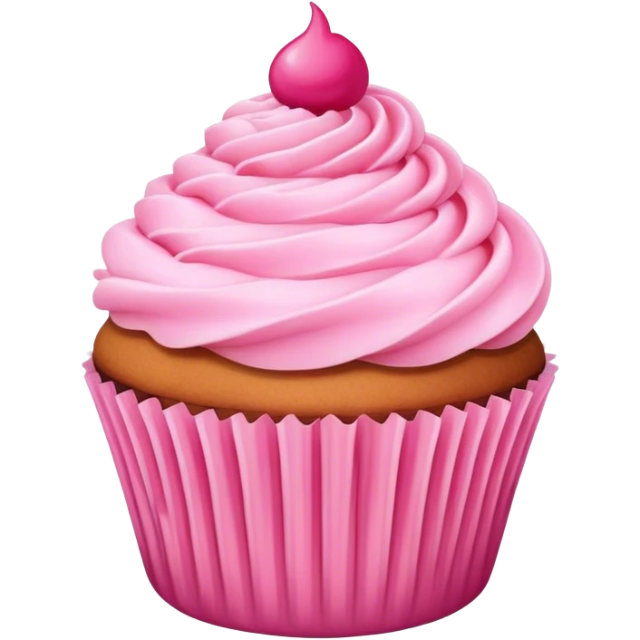 Cupcake with pink icing emoji