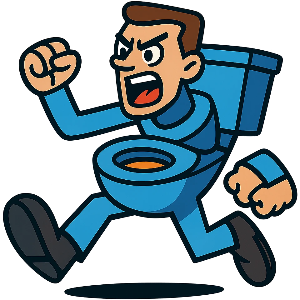 Skibidi Toilet character, dynamic pose emoji