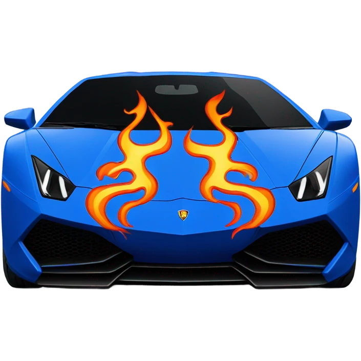 lamborghini, blue fire  emoji