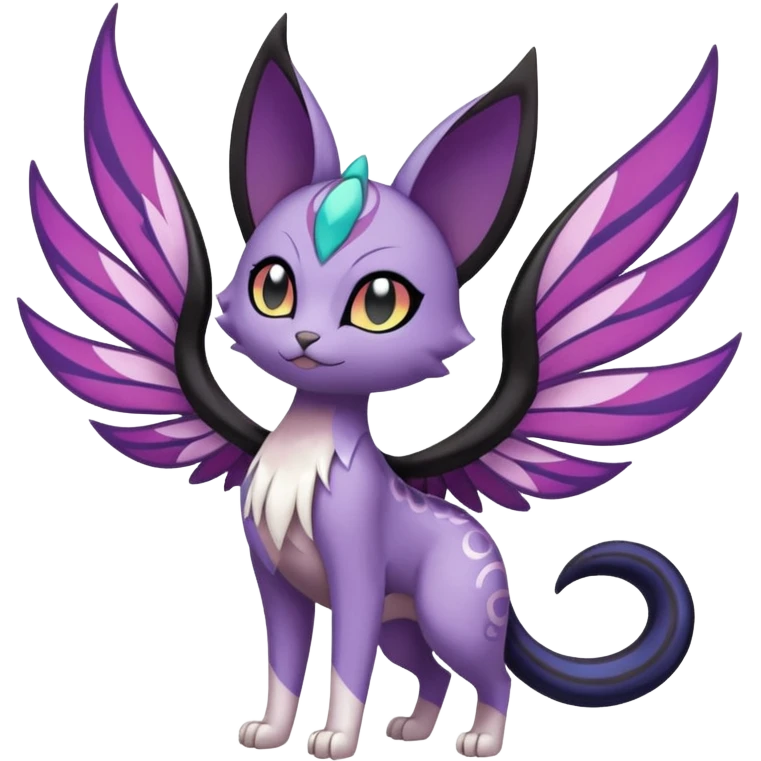 Meloetta-Purrloin-Noibat-Pokémon-Fakémon-fusion-hybrid-creature emoji