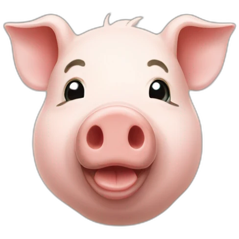 Cochon court ferme emoji