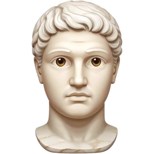 white marble greek statue head  emoji