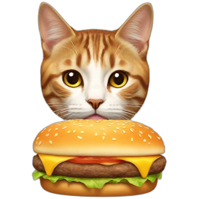 burger cat emoji