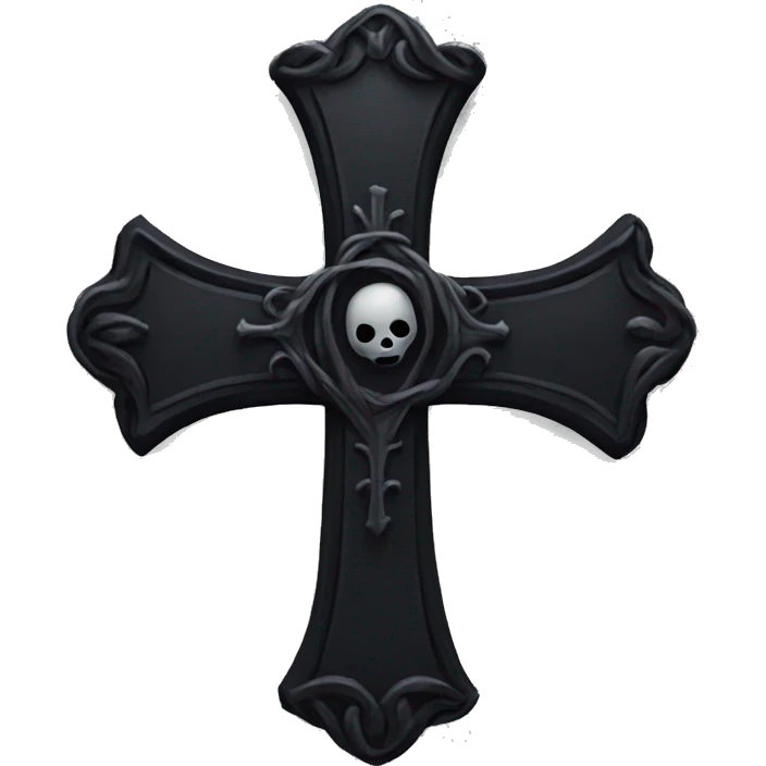 goth cross emoji