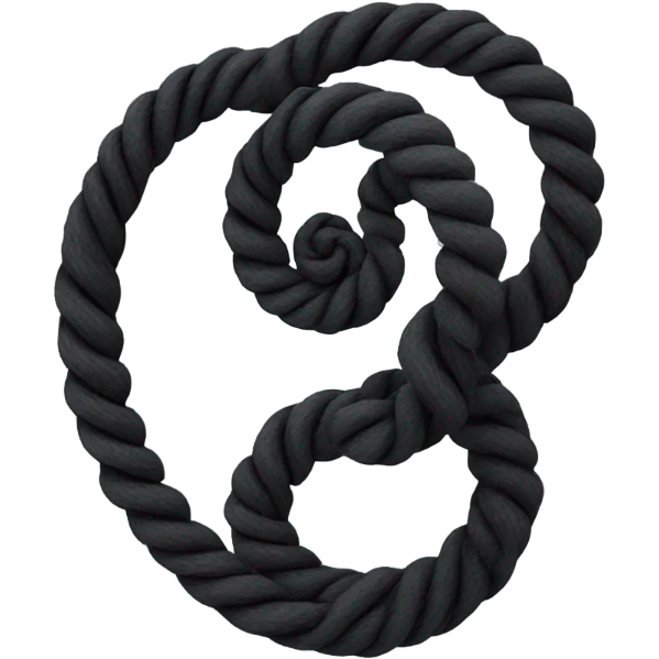 spinning rope, black, spiral emoji