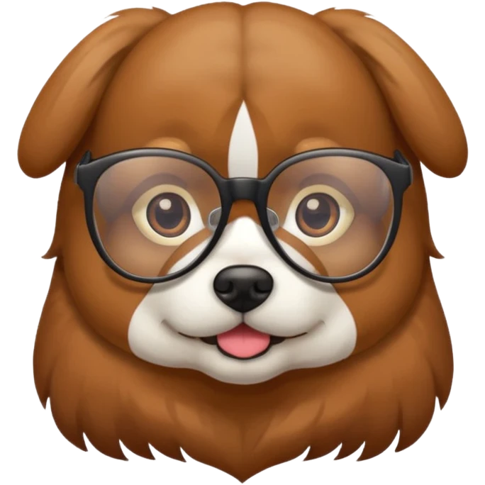 Dog with glasses  emoji