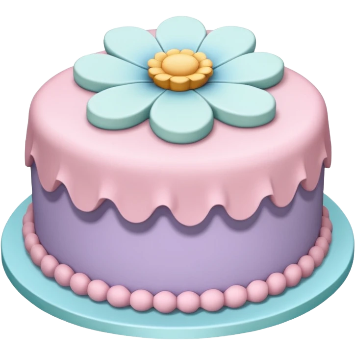 flower-shaped cake emoji