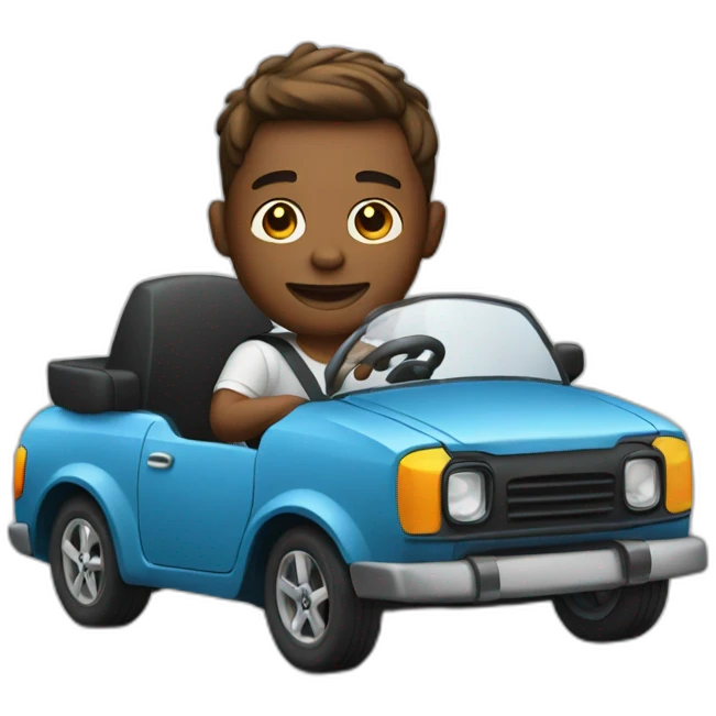 Gay Man Driving Small Car emoji