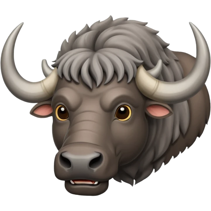 A gray african buffalo emoji
