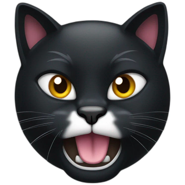 Angry Black Cat emoji