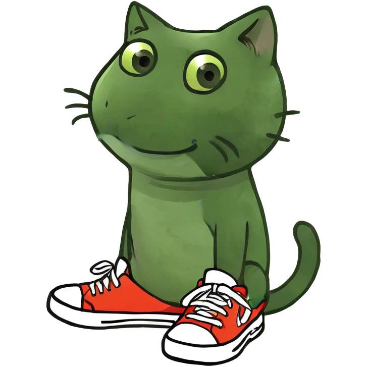Cat wearing sneakers  emoji