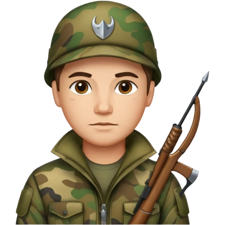 Archer habillé camoiflage emoji