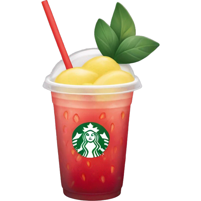 Strawberry lemonade açaí Starbucks drink emoji