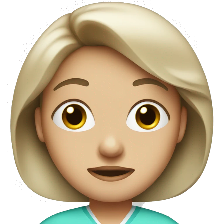 Nurse, bangs and one eye covered  emoji