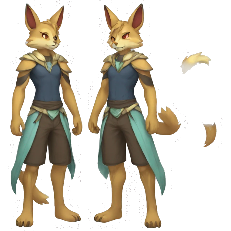 Anthro Sona Fakemon Full Body emoji