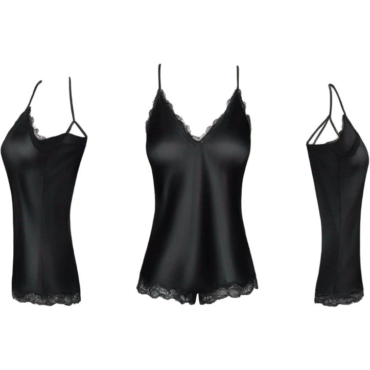 black silk camisole pjs emoji
