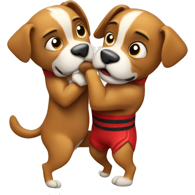 Dogs boxing  emoji