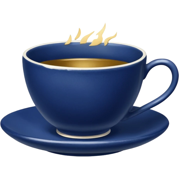 broken navy blue tiny tea cup emoji
