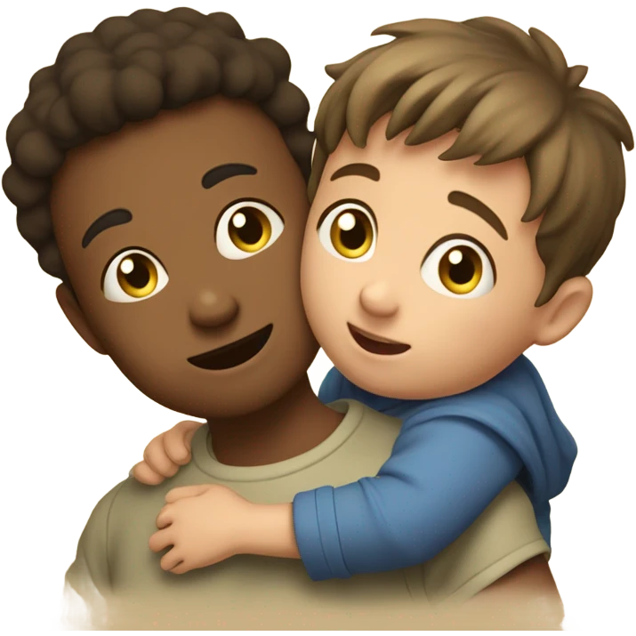 Boy with a son emoji