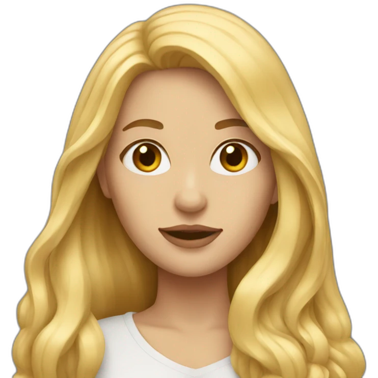 woman with very long blonde hair emoji