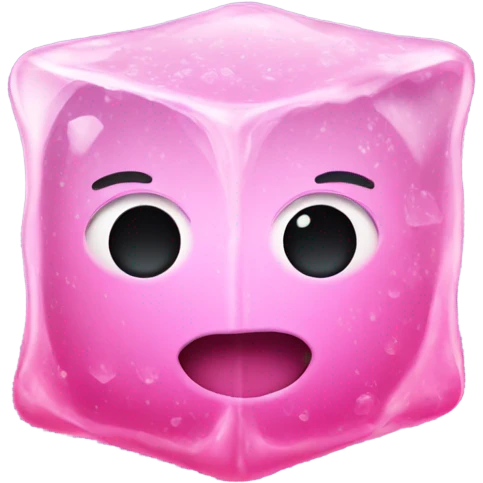 pink ice cube emoji