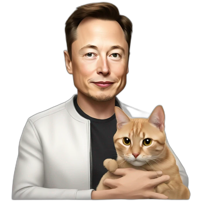 Elon musk with a cat emoji