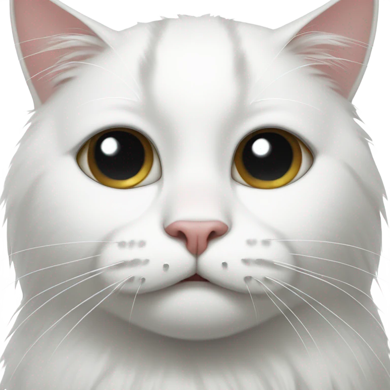 Cat white and black crying but smiling  emoji
