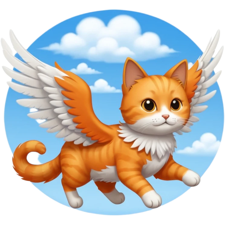flying cat in the sky emoji