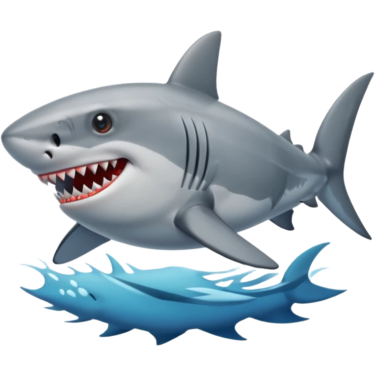 Shark with shoes emoji