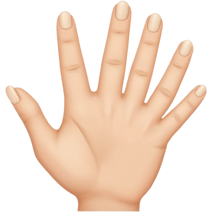 Два пальца торчат, средний и безымянный emoji