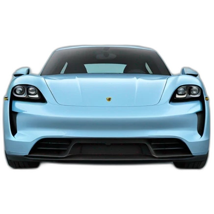 one porsche taycan light blue front emoji
