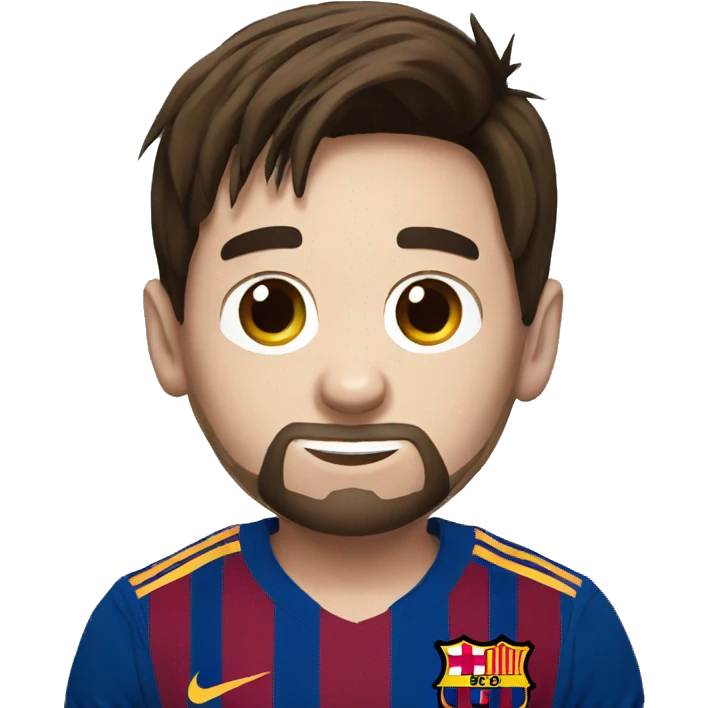 Messi with ball emoji