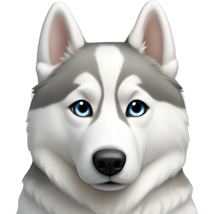 White Siberian husky with bone emoji