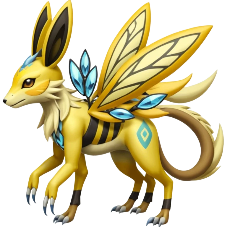 Meloetta-Zeraora-Renamon-Beedrill-Manectric-Palkia-Cresselia-fusion emoji